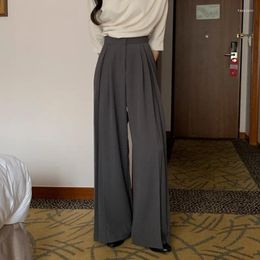 Women's Pants Suit For Women Versatile And High-end High-waisted Covering Flesh Slimming Pleated Trousers Simple Fashionable Commuting