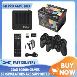 Consoles G11 Pro Android 9.0 Video Game Box 4K HD TV Console 256G 60000+ Retro Games 2.4G Wireless Gamepad Game Stick For TV