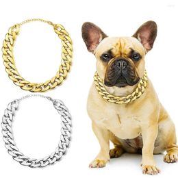 Dog Collars Pet Geometric Metal Chain Necklace Fashion Electroplating No Discoloration Cat Collar For Jewellery Accessories