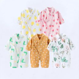 Robes Baby girl clothing Spring Summer Autumn Children Pyjamas For Girls Boys Kid Suit Sleepwear Onesies Gauze Romper Hanfu Short/long
