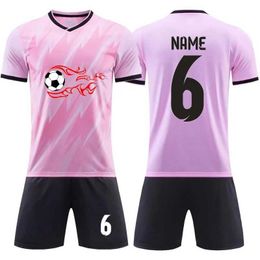 Fans Tops Tees Mens Adult Football Jersey Tracksuit Child Soccer Sports Uniform Short Sleeve Kid Training Football Goalkeeper Soccer Jersey Y240423