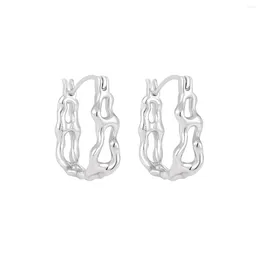 Hoop Earrings VIANRLA 18K Gold Earring 925 Sterling Silver Jewelry Irregular Ring With Hollowed Out Design