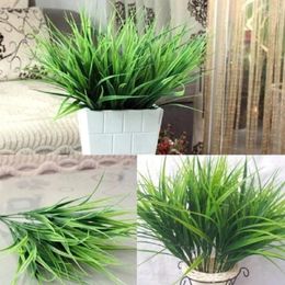 Decorative Flowers 27-40cm Artificial Fake Plastic Green Grass Plant Home Office Decor Party Decoration