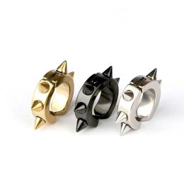 Earrings Punk Titanium Sterling Steeling Spike Circle Ear Cuff Clip On Earrings For Women Without Puncture Fashion Jewellery 2018 1 Pairs