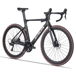 Bikes SAVA R08-7120 24 Speed Road Bike Complete full Carbon Road Bike with SHIMAN0 105 R7120 2*12 Group Sets Y240423