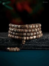 Necklace Earrings Set High Quality Kalimantan Agarwood Beads Men's Old Barrel Bracelet Multi-Circle Wooden Rosary Women's