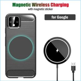 Chargers 15W Qi Fast Magnetic Wireless Charging for Google Pixel 8 7 6 Pro 7a for Magsafe Wireless Charger Pad Gift Magnet Sticker Case