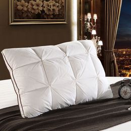 Feather Pillow 48 74cm 3D Bread White Duck Down Standard Antibacterial Elegant Home Textile 014323r