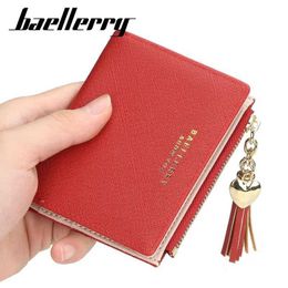 Money Clips 2023 Tassel Women Wallet Small Cute Wallet Women Short Leather Women Wallets Zipper Purses Portefeuille Female Purse Clutch Y240422