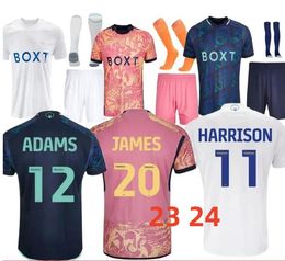 23 24 Fans BAMFORD Llorente Soccer Jerseys Home Away 2023 2024 Adams Aaronson HARRISON Sinisterra JAMES Maillots De Football Kids Kit Football Shirt Leeds Unitedes