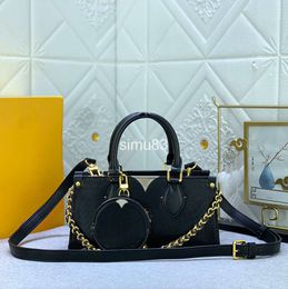 Small Tote Bag Handbag Women Shoulder Crossbody Purse With Wallets Embroidered Letters Printing Large Capacity Cowhide Genuine Leather Bags High Quality Clutch