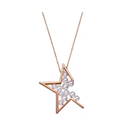 Necklaces MANI E PIEDI Pearl And Star Pendant Necklace With Stud Earring For Women Rose Gold Choker Designer Jewelry Set Korean Girls Gift