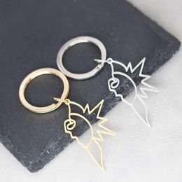 Keychains Keychain Sun Symbol Keyring For Women Men Stainless Steel Talisman Jewelry Pendant Key Chain Metal Couple Gift