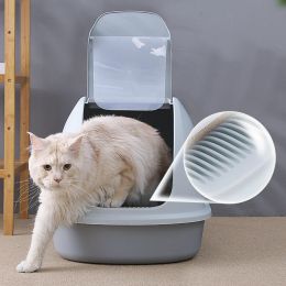 Boxes Large Easy Clean Enclosed Cat Toilet No Smell Kawaii No Splash Room Divider Cats Litter Box Training Kit Arenero Pet Supplies