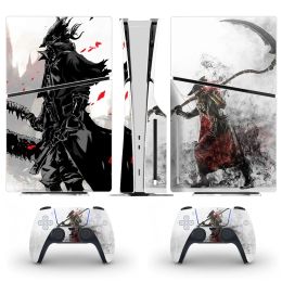 Stickers Game Bloodborne PS5 Slim Disc Skin Sticker Decal Cover for Console and 2 Controllers New PS5 Slim Disc Skin Vinyl