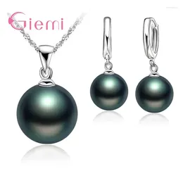 Necklace Earrings Set Elegant Noble Natrual Freshwater Pearl Rings Jewellery Real 925 Sterling Silver For Woman Mother Xmas Gifts