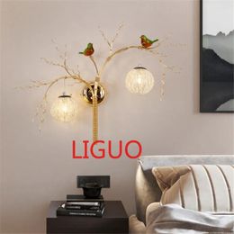 Wall Lamps Nordic Bird Nest Aluminum Art Deco Lamp For Dining Room Villa Living Corridor Led Sconce Light Romantic Kids Fixtures