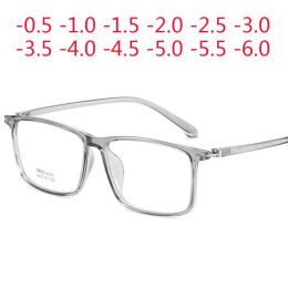 Lenses Super Big Square Frame Prescription Eyeglasses Vintage Myopia Glasses 0.5 1.0 1.5 2.0 2.5 3.0 3.5 4.0 4.5 5.0 6.0