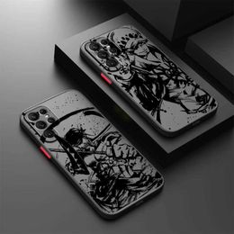 Cell Phone Bumpers Japanese Anime Ones-Pieces For Samsung S24 S23 S22 S21 S20 S10 FE Note 20 10 Ultra Lite Plus Frosted Translucent Phone Case Y240423