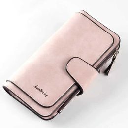 Money Clips Luxury Designer Womens Wallet 2024 New Long Three-fold Multi-card Position Clutch Female Multi-function Coin Purse Card Holder Y240422