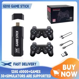 Consoles Portable Video Game Console GD10 Plus Wireless Controllers 4K HD TV Retro Game Console 50 Emulators 40000+ Games For kid gifts
