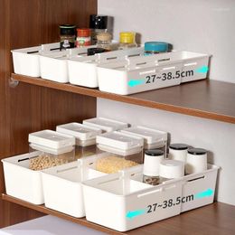 Storage Bottles Cabinet Retractable Box With Divider Kitchen Rectangle Classification Finishing Container Home Drawer Separated Boxes