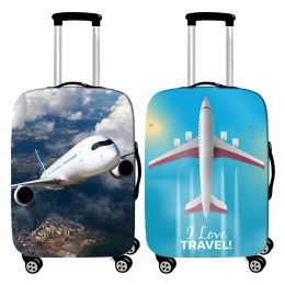 Accessories Aeroplane Design Luggage Cover Thick Luggage Protective Cover1832 Inch Trolley Case Suitcase Case Dust Cover Travel Accessories