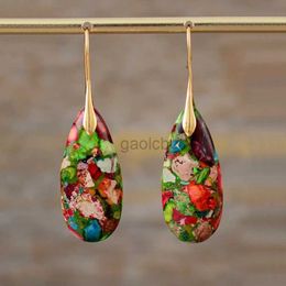 Dangle Chandelier Luxury Earrings for Women Bohemian Emperor Stone Droplet Pendant Earrings Popular Jewelry 2023 New Party Accessories d240323