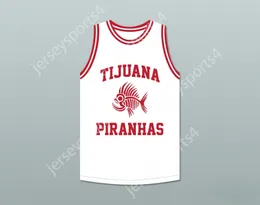 CUSTOM ANY Name Number Mens Youth/Kids SALMA HAYEK 10 TIJUANA PIRANHAS WHITE BASKETBALL JERSEY MEXICAN EXPANSION TEAM TOP Stitched S-6XL