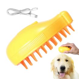 Grooming Steamer Cat Brush Wet Dry Electric Grooming Brush Pet Hair Cleaning Comb Rechargeable Multifunctional Massage Comb supplies