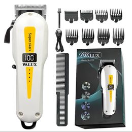 Professional Hair Clipper Powerful Lithium Battery USB Chargeable Trimmer LCD Display Home Man Beard Shaver Cutting Machine 240411