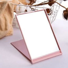 2024 new Folding Mirror Mini Portable Makeup Mirror Hand Standing Small Mirror Vanity Foldable Compact Pocket Cosmetics Tools for Travel
