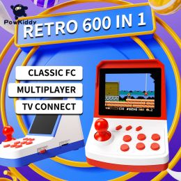 Consoles A6 Plus Video game console Mini Arcade 3.5 inches Handheld retro game console FC Support TV Display BuiltIn 600 Gift for Kid