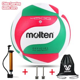 Volleyball volleyball vsm4500 size 5 high quality volleyball outdoor sports training free air pump + needle + bag