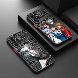 Cell Phone Bumpers Anime Mecha Japan Girls For Samsung S24 S23 S22 S21 S20 S10 FE Note 20 10 Ultra Lite Plus Frosted Translucent Phone Case Y240423