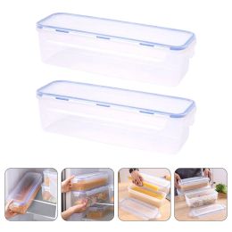 Bins 2 Pcs Food Containers Lids Pasta Organiser Pantry Noodle Spaghetti Storage Plastic Case