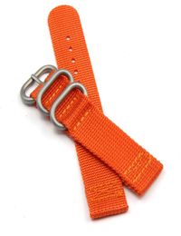 Orange Khaki High Quality Nylon Watch Bands Nato Straps Ring For 20mm 22mm 24mm Free Shipping 5pcs/Lot8581306