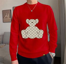 Мужская свитер мода мужская повседневная круглая длинная рукава свитер мужской и женский писем с печатным свитером #ba #1AA4453