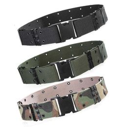 New military fan tactical belt s outer belt mountaineering outdoor sports belt student military training belt canvas belt 240315