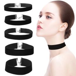 Necklaces Goth Black Velvet Choker Necklaces Gothic Style Rope Women Neck Decoration 2022 Chocker Jewellery On The Neck Collar For Girl Kpop