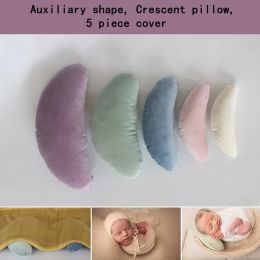 Pillow Newborn Posing Beans Bag Baby Photography Prop Pillow Baby Pillow Newborn Positioner Auxiliary Shape Crescent Pillow 5 set