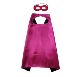 Kids Superhero Capes with Mask 100 pcsset 2layer 7070cm Satin Children Cosplay Costumes Halloween Party Favors3517788