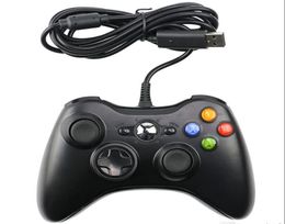 Shock Wired USB Game Controllers Gamepad Joystick For Microsoft Xbox Slim 360 Windows PC With Shoulders Buttons2367729