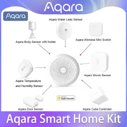 Control Aqara Smart Home Kits Gateway M1S Hub Zigbee Temperature Sensor Door Motion Sensors Remote Control Work For Xiaomi APP HomeKit
