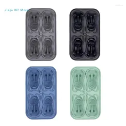 Baking Moulds Dog Shaped Ice Making Mould Flexible Cube Animal Tray C9GA