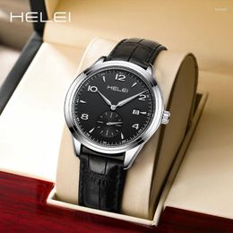 Wristwatches HELEI2024 Fashion Light Luxury Models Jazz Series Multi-function Quartz Men's Watch Watches