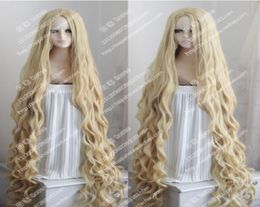 150CM Long Wavy Curly Wig Occident Pastoral Style Mix Blonde Cosplay Wig Hair8212033