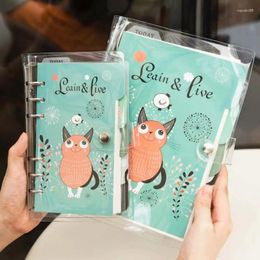 Cute Notebook A5 A6 Binder Journal Kawaii Notepad School Travel Daily Organizer Spiral Note Book 6 Rings Stationery