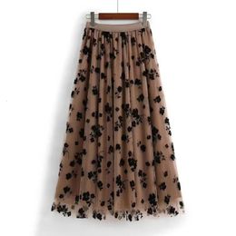 Y2k Korean Style Fashion Harajuku Long Skirt Autumn Spring A Line Dummer Vintage Black Pink High Waist Midi Maxi 240420