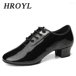 Dance Shoes Men's Latin Split Sole Jazz Ballroom For Dancing Man Heel Height 3.5CM Sneakers Men HROYL